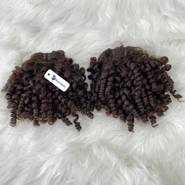 Brown Curly Bundles With Closure